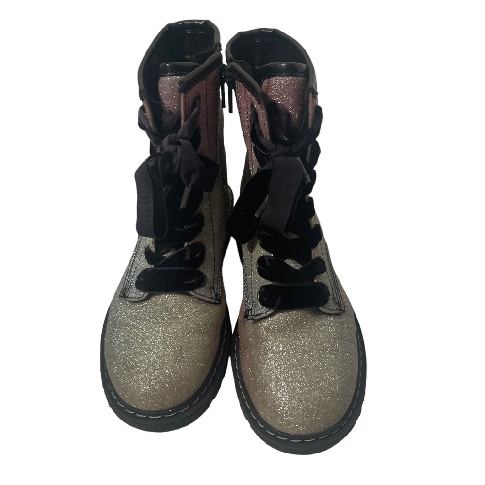 Eva & Zoe Metallic Glitter 2 Tone Fade Side Zippered Boot Size 13 NWOT